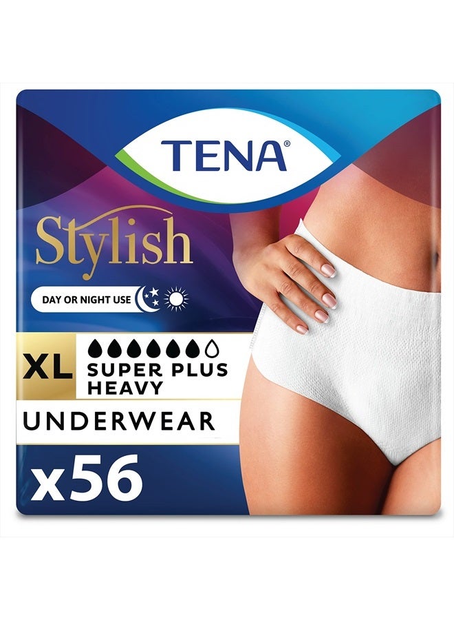 Incontinence Underwear for Women, Super Plus Absorbency, Extra Large 14 Count (Pack of 4) - Packaging May Vary