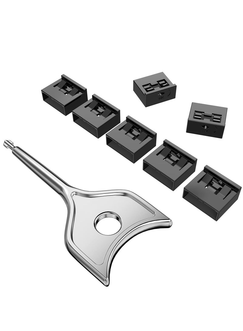 USB Port Blocker Set with Key, USB A Dust Cap Female Port Protector, Locking USB Port and Dust Blocker for Computers, TVs, Routers, Black,10Pcs