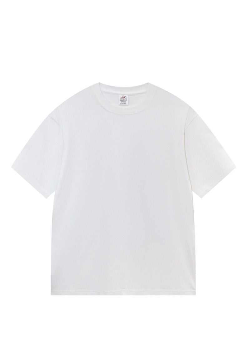 New white T-shirt trendy couple T-shirt street trend T-shirt