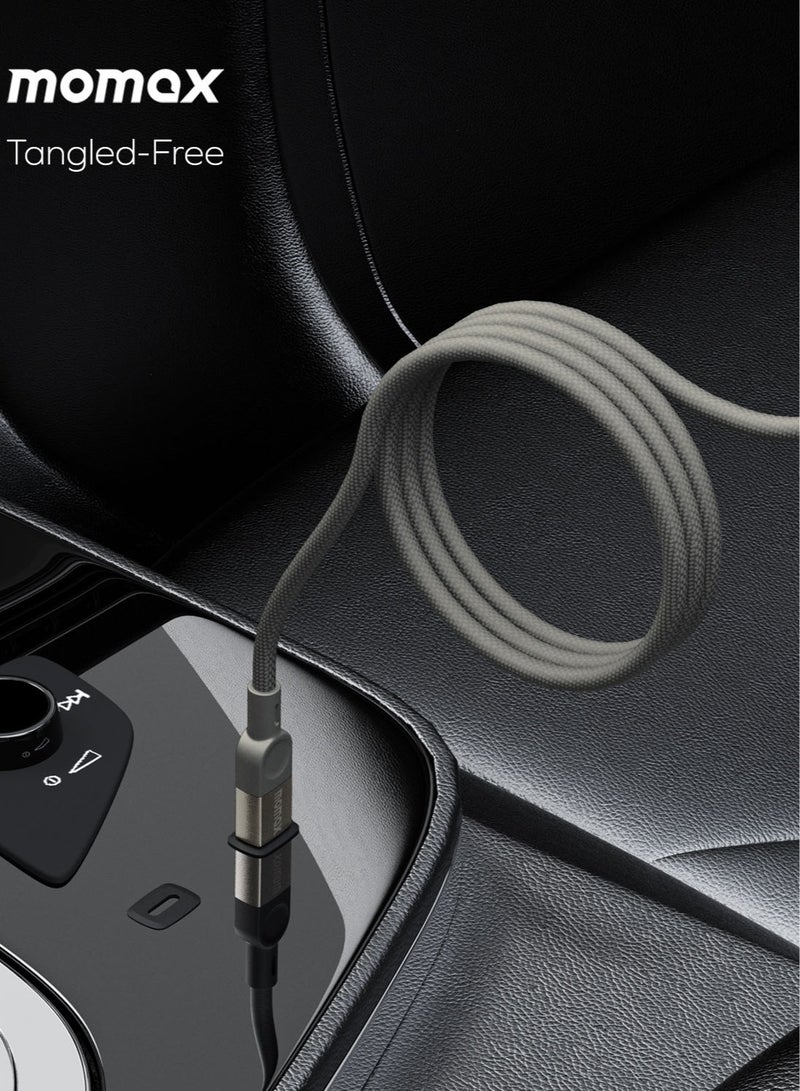 Momax Elite MAG Link 100W USB-C to USB-C Magnetic Cable [2 Meter] - Titanium