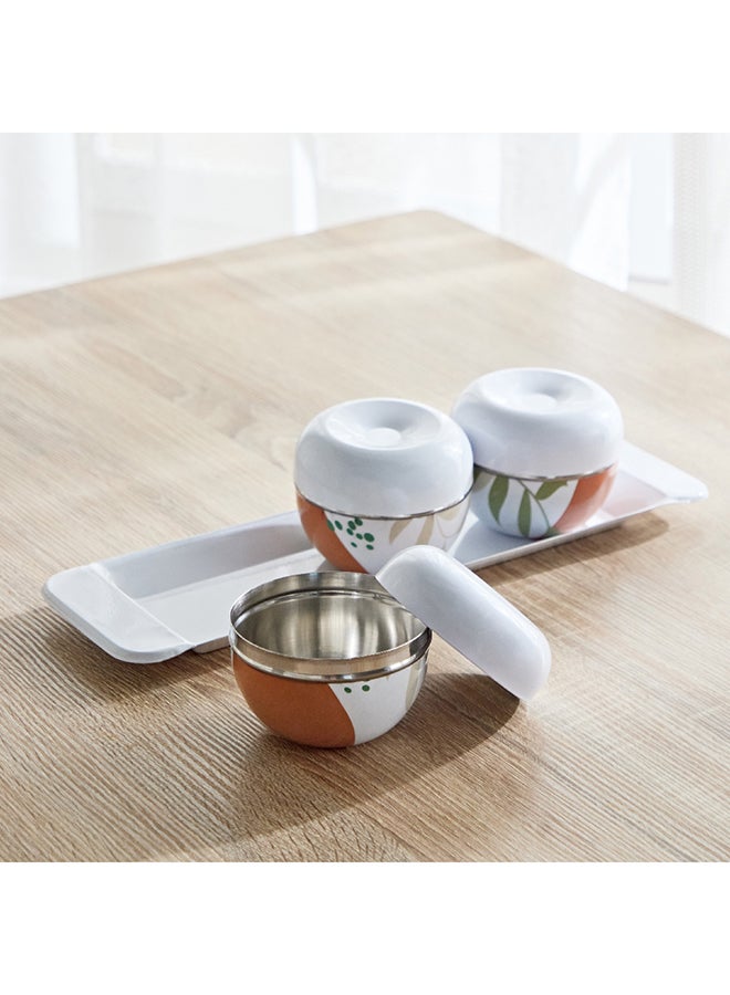 4-Piece Boho Nut Bowl Set with Lid 30 x 10 cm