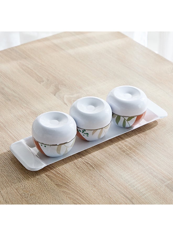 4-Piece Boho Nut Bowl Set with Lid 30 x 10 cm