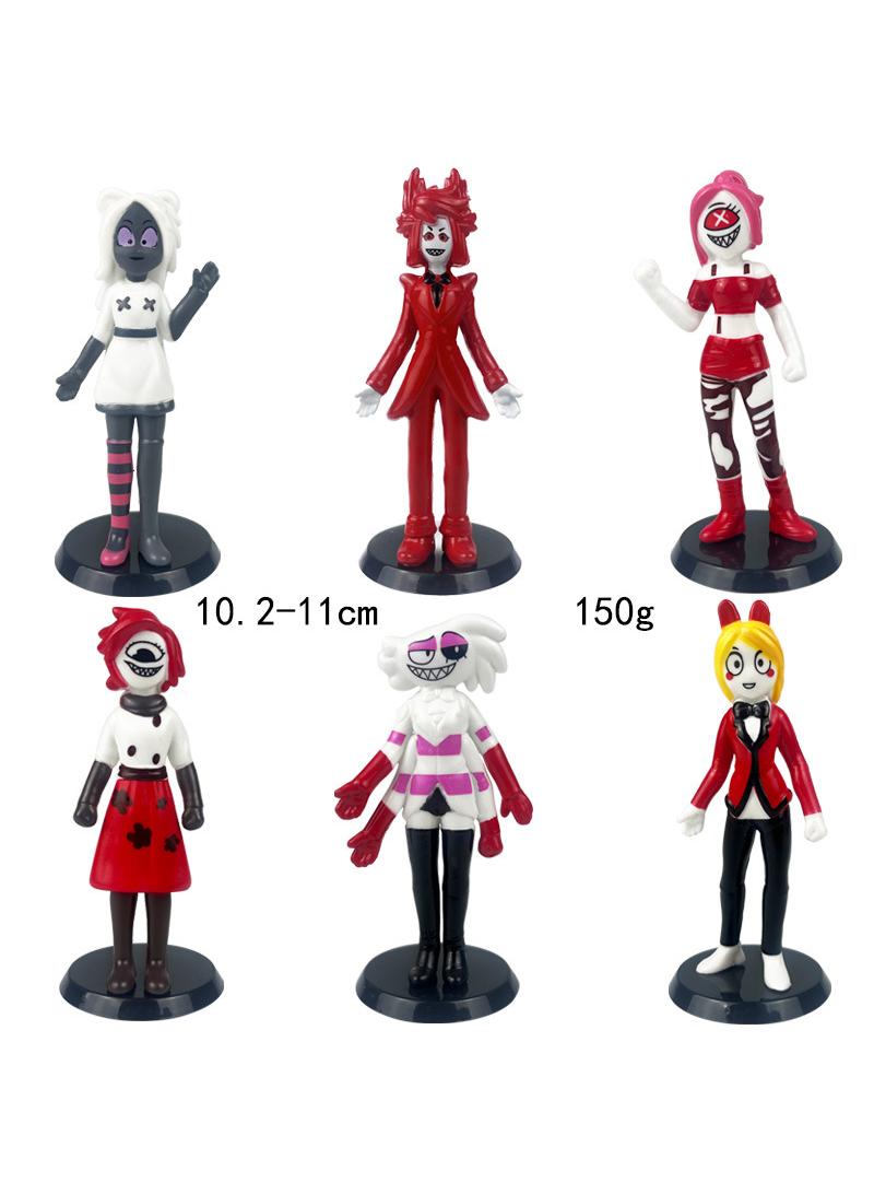 6 Pcs Hazbin Hotel Toy Set Ideas Toys Battle Horror Game Model Ideas Toys Gifts for Adult & Kids