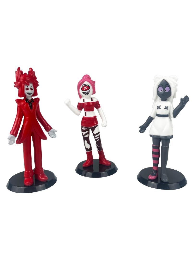 6 Pcs Hazbin Hotel Toy Set Ideas Toys Battle Horror Game Model Ideas Toys Gifts for Adult & Kids