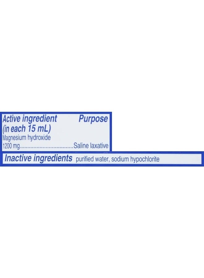 Milk of Magnesia Liquid Laxative, 26 oz (Pack of 2) Cramp Free & Gentle Overnight Relief Of Occasional Constipation, #1 Milk of Magnesia Brand