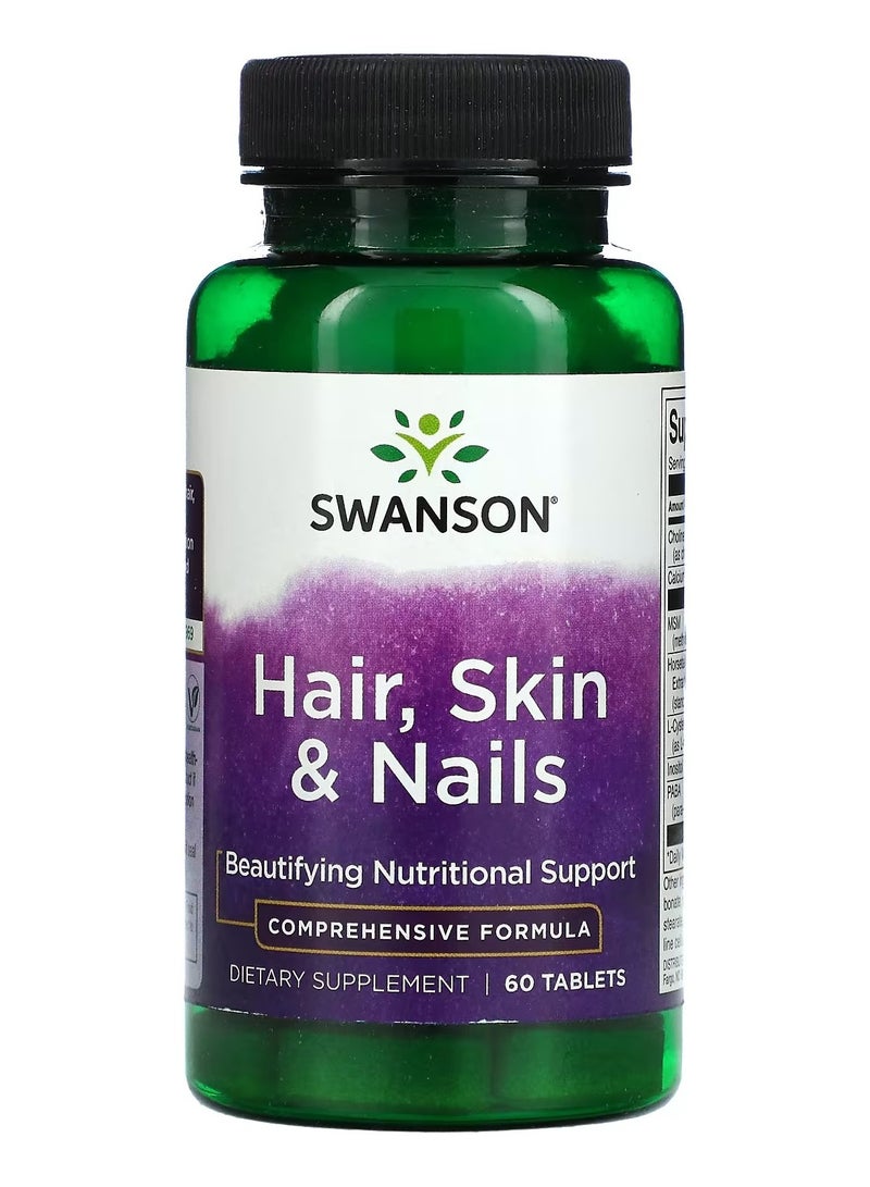 Swanson, Hair, Skin & Nails, 60 Tablets