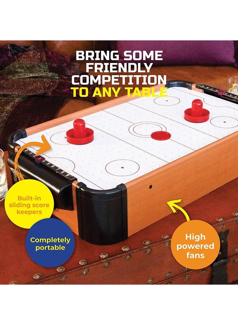 Central Portable Air Hockey Game Table Top Enjoy Fast Paced Fun Anywhere Perfect For Parties And Family Game Nights