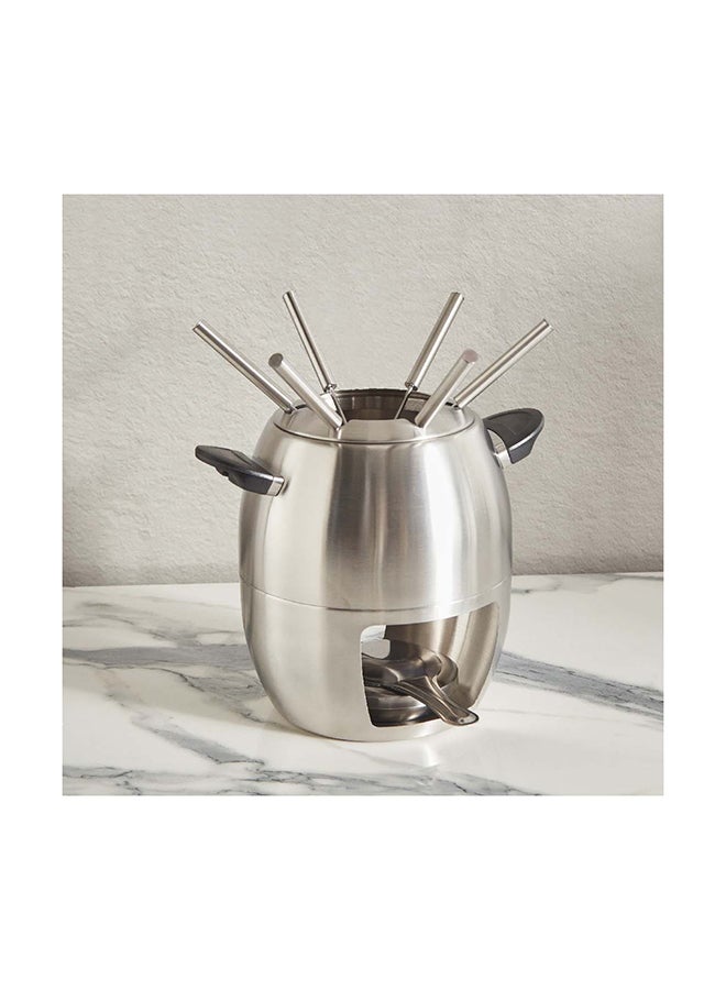 Divine 10-Piece Stainless Steel Fondue Set 23.5 cm