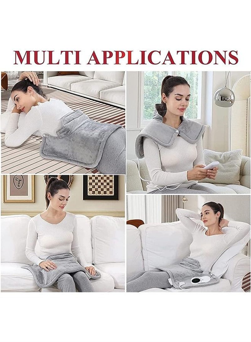 Electric Heating Pad With 10 Heat Setting 3 Timer Options Auto Shut Off And Washable