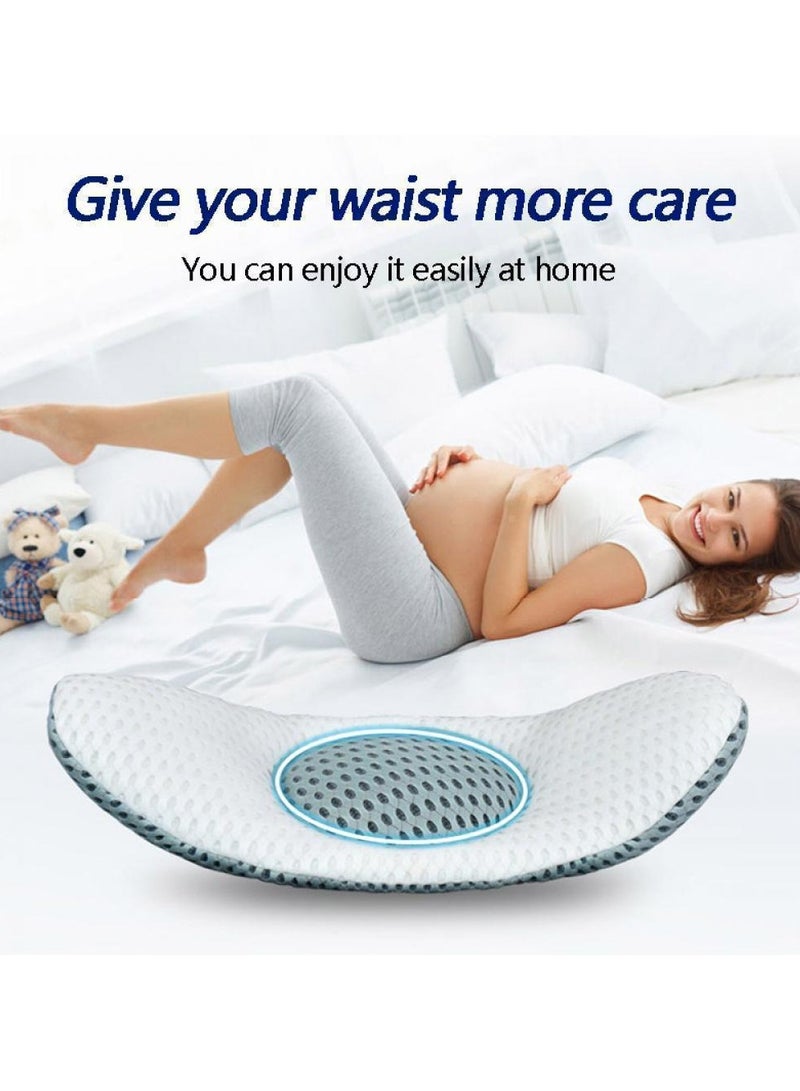 Lumbar Support Wedge Pillow Lower Back Pain Relief Sleep Bed Cushion Adjustable With 3D Air Mesh Technology Helpful In Before And After Pregnancy