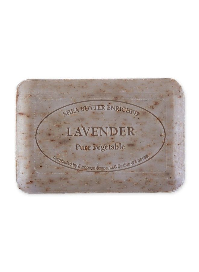 Artisanal Soap Bar Enriched With Organic Shea Butter Natural French Skincare Quad Milled For Rich Smooth Lather Lavender 8.8 Ounce