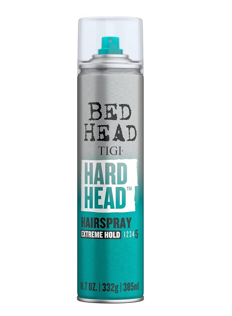 Bed Head by TIGI Hairspray Extra Hold Hard Head Hair Care Spray for All Hair Types, 11.7 oz