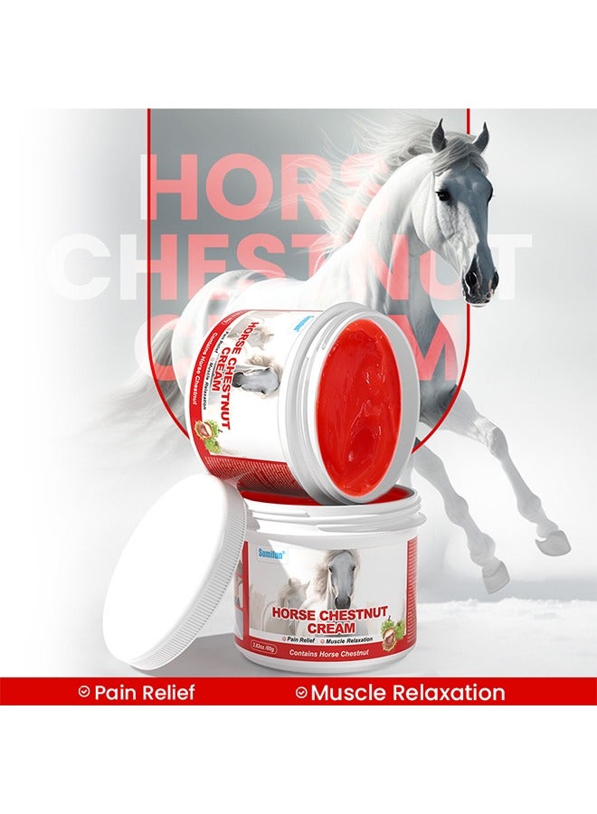 Horse Chestnut Cream, Heating Extra Warming Joint Massage Gel Muscle Recovery,Cold Compress Gel for Relieving Repair Shoulder Neck Lumbar Spine and Leg Pain Protection Joint-80g