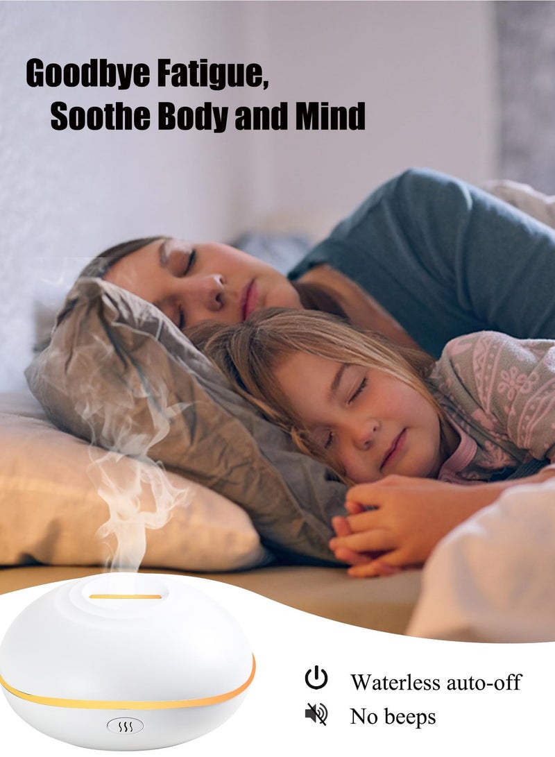 Flame Essential Oil Diffuser, Aromatherapy Essential Oil Diffuser, 200ML Ultrasonic Aromatherapy Mist Humidifier with Mute Design, Perfect for Office, Home, and Bedroom Ambiance (White)