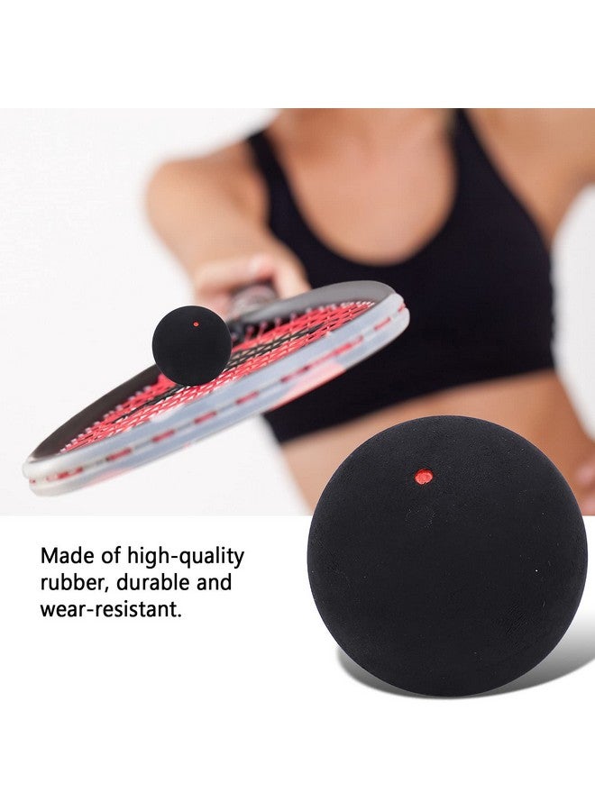 37Mm Single Dot Squash Balls, Rubber High Elastic Squash Racket Balls For Beginner Competition Training(Single Red Dot)