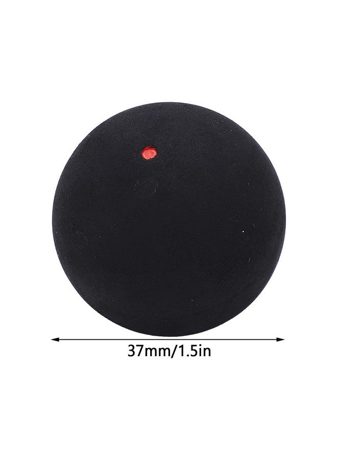 37Mm Single Dot Squash Balls, Rubber High Elastic Squash Racket Balls For Beginner Competition Training(Single Red Dot)