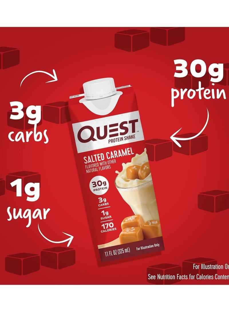 Quest Protein Shake Salted Caramel Flavor 325ml Pack of 12