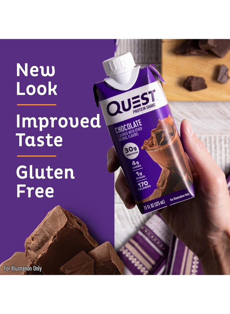 Quest Protein shake Chocolate Flavor, 325ml Pack of 12