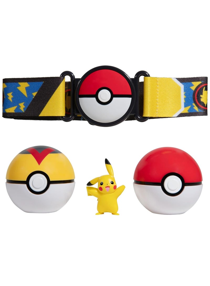 Pokemon Clip N Go Pikachu Poke Ball Belt Set