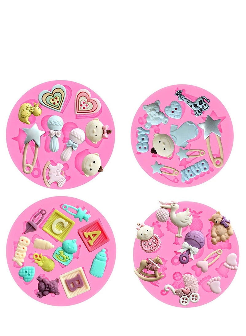 Cute Baby Silicone Fondant Cake Mold, Birthday Party Kitchen Baking Styling Tools