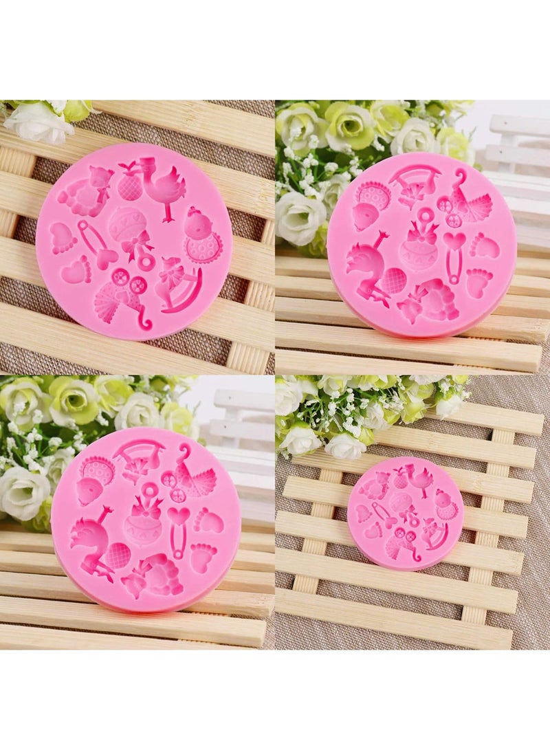 Cute Baby Silicone Fondant Cake Mold, Birthday Party Kitchen Baking Styling Tools