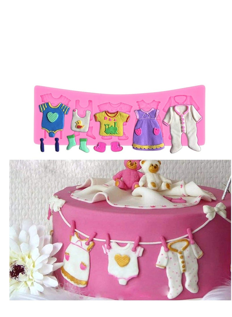Cute Baby Silicone Fondant Cake Mold, Birthday Party Kitchen Baking Styling Tools