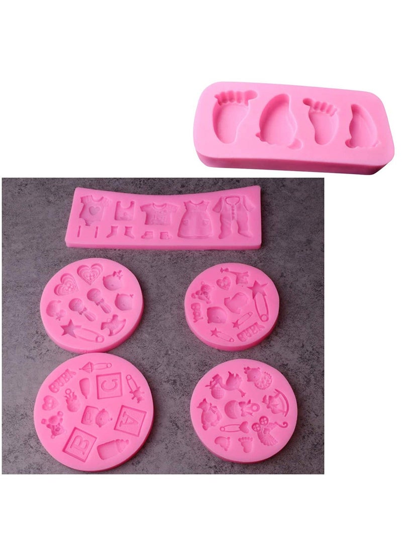 Cute Baby Silicone Fondant Cake Mold, Birthday Party Kitchen Baking Styling Tools
