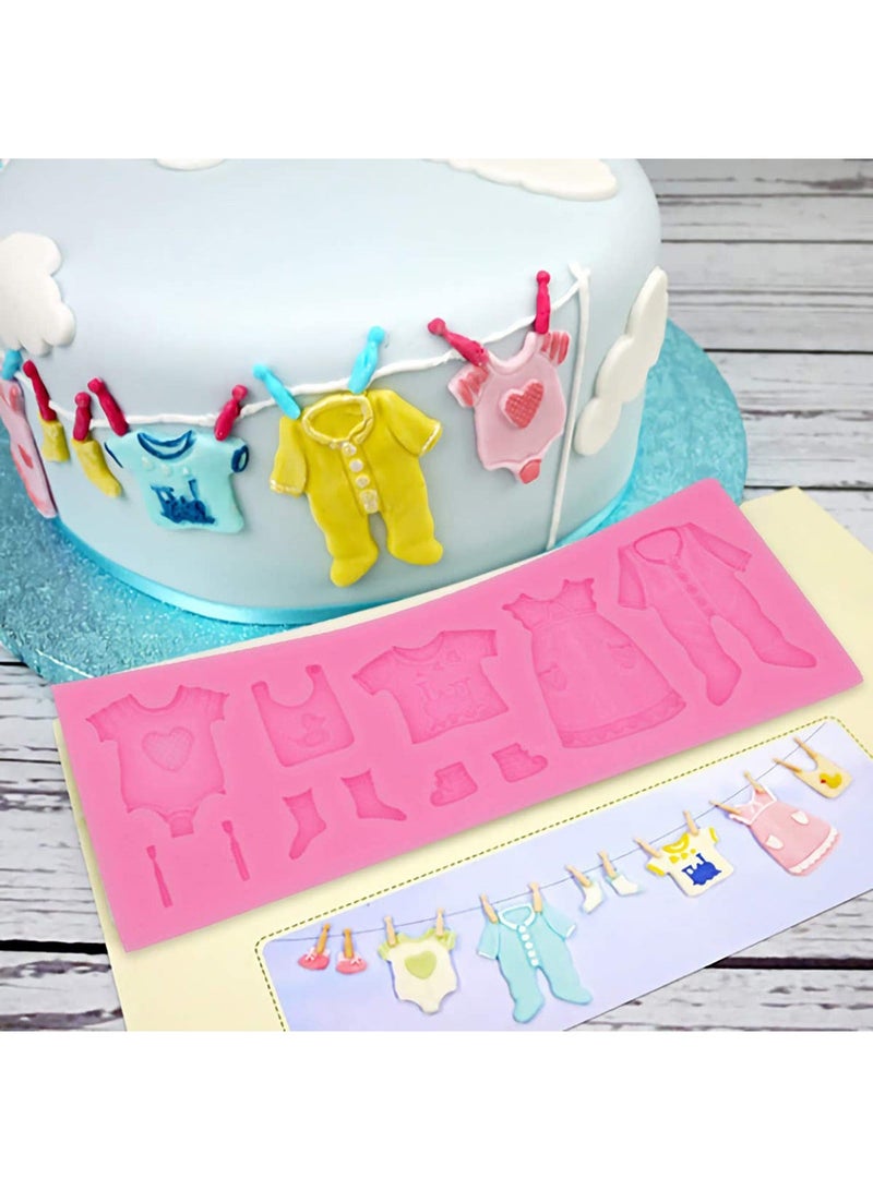 Cute Baby Silicone Fondant Cake Mold, Birthday Party Kitchen Baking Styling Tools