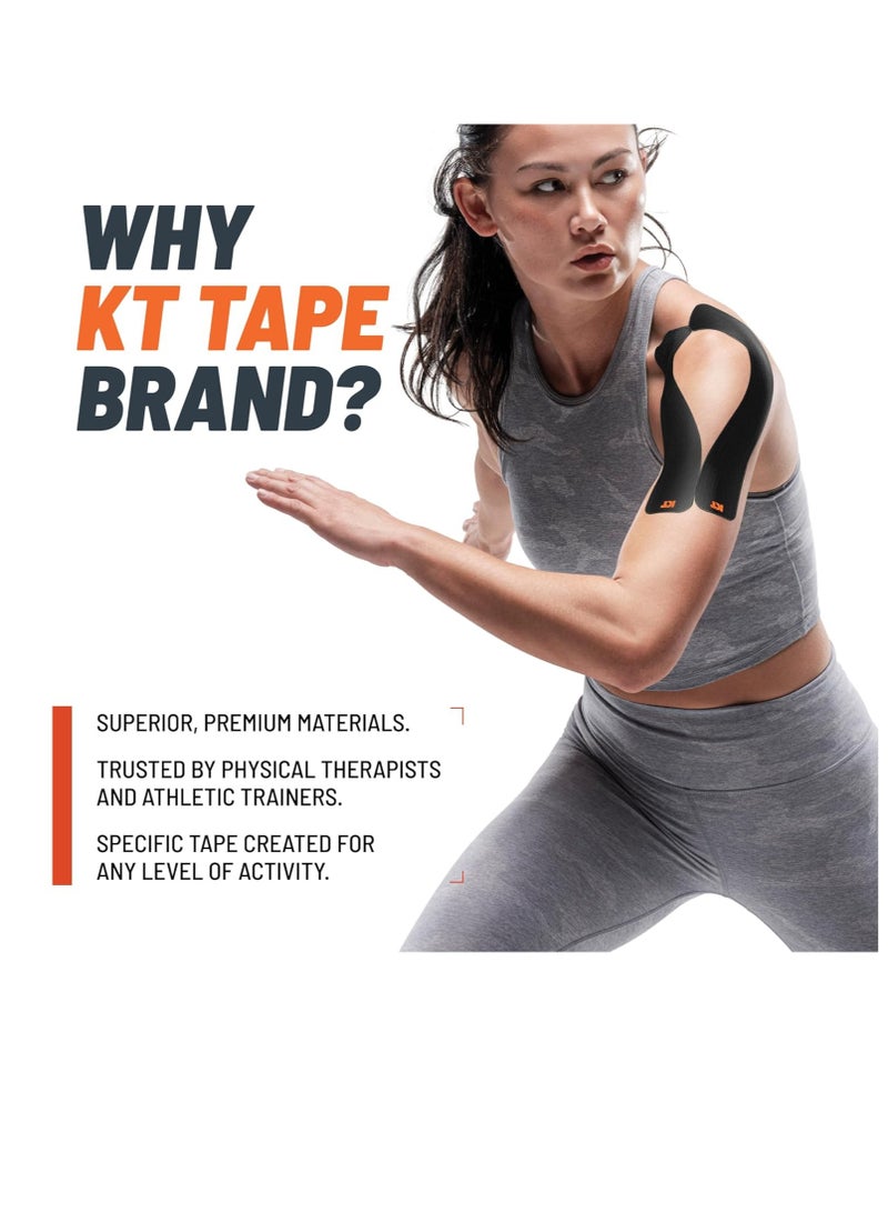 Tape, Original Cotton, Elastic Kinesiology Athletic Tape, 20 Count, 10” Precut Strips
