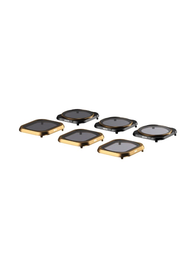 6-Piece Filter Set for Mavic 2 Pro Black/Gold