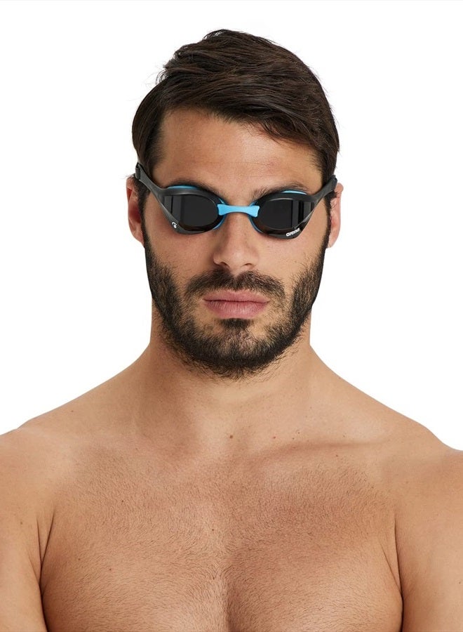 Cobra Ultra Swipe Racing Swim Goggles For Men And Women, Non-Mirror Lens, Anti-Fog, Uv Protection, Blue/White/Black