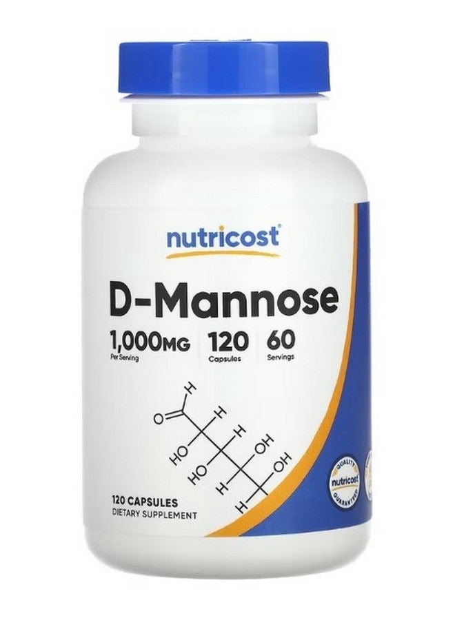 D Mannose 1000 Mg 120 Capsules 500 Mg Per Capsule