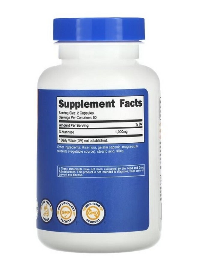 D Mannose 1000 Mg 120 Capsules 500 Mg Per Capsule