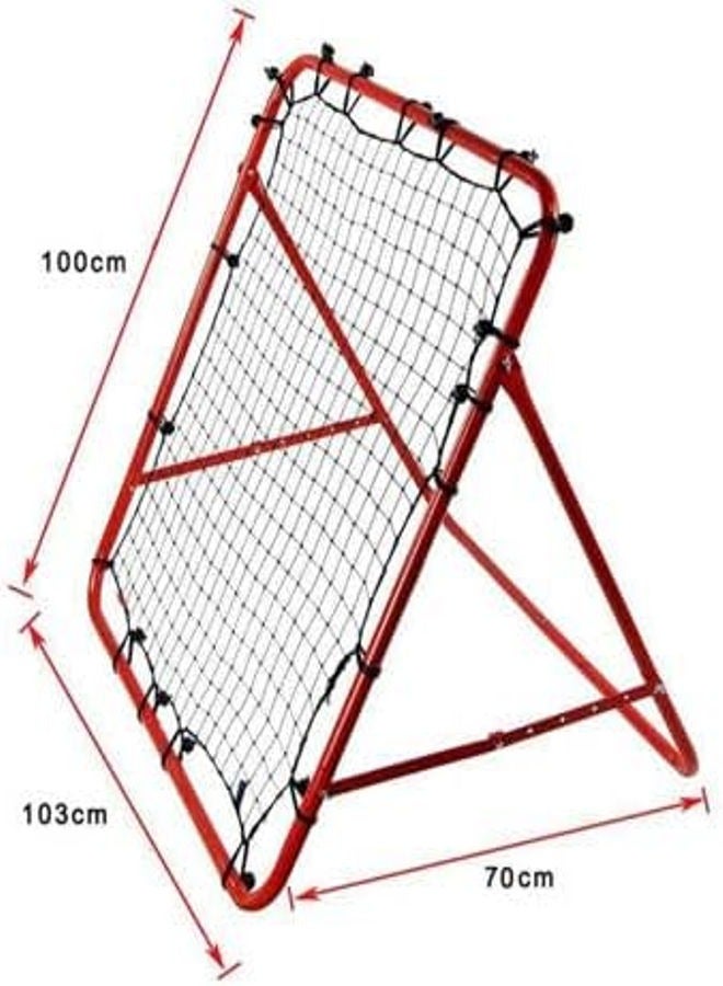 Football Bouncer Football Kickback Rebounder Adjustable Angles Training Equipment, Removable Football Goal