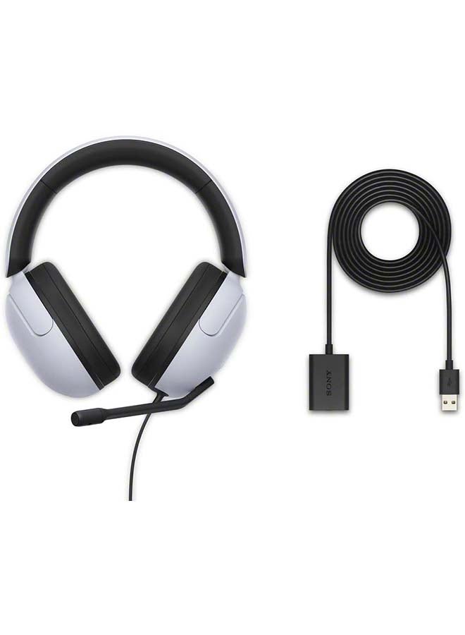 Sony INZONE H3 Wired Gaming Headset, Over ear Headphones with 360 Spatial Sound, MDR G300, White