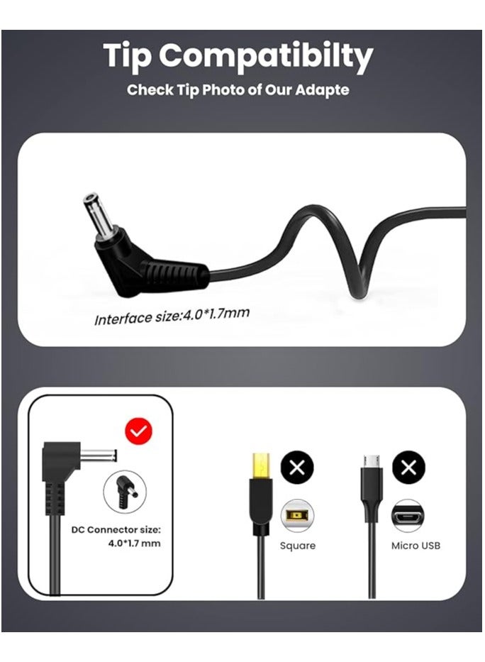 20V 3.25A 65W 45W Laptop Charger Replacement for Lenovo IdeaPad 320 310 320S 330 330s 100 110 110S 120S 330S-15IKB Yoga 520 530, IdeaPad Flex 3 4 5 6 ADL45WCD Power Supply Adapter Cord (4.0 * 1.7 mm)