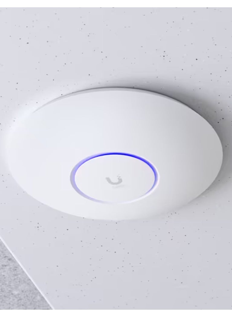 Ubiquiti UniFi U7 Pro/Professional Access Point Indoor WiFi Dual Band WiFi 7 GeN | 6 GHz Band 5.7 GB/sec, 2.4 GHz Band 688 MB/sec Throughput Rate Up to 300+ Client, SGCC Steel - White