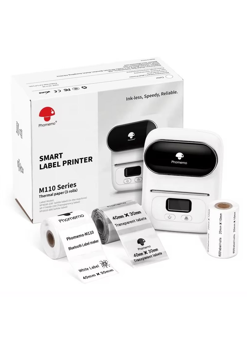 Phomemo M110 Label Maker Thermal Printer White