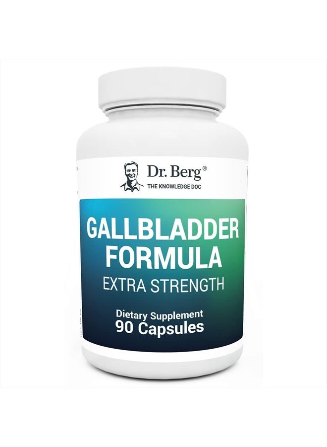 Dr. Berg Gallbladder Formula Extra Strength - Made w/Purified Bile Salts & Ox Bile Digestive Enzymes - Includes Carefully Selected Digestive Herbs - Full 45 Day Supply - 90 Capsules