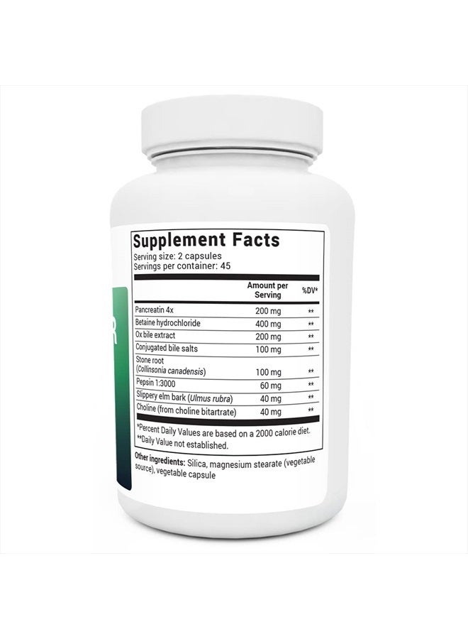 Dr. Berg Gallbladder Formula Extra Strength - Made w/Purified Bile Salts & Ox Bile Digestive Enzymes - Includes Carefully Selected Digestive Herbs - Full 45 Day Supply - 90 Capsules
