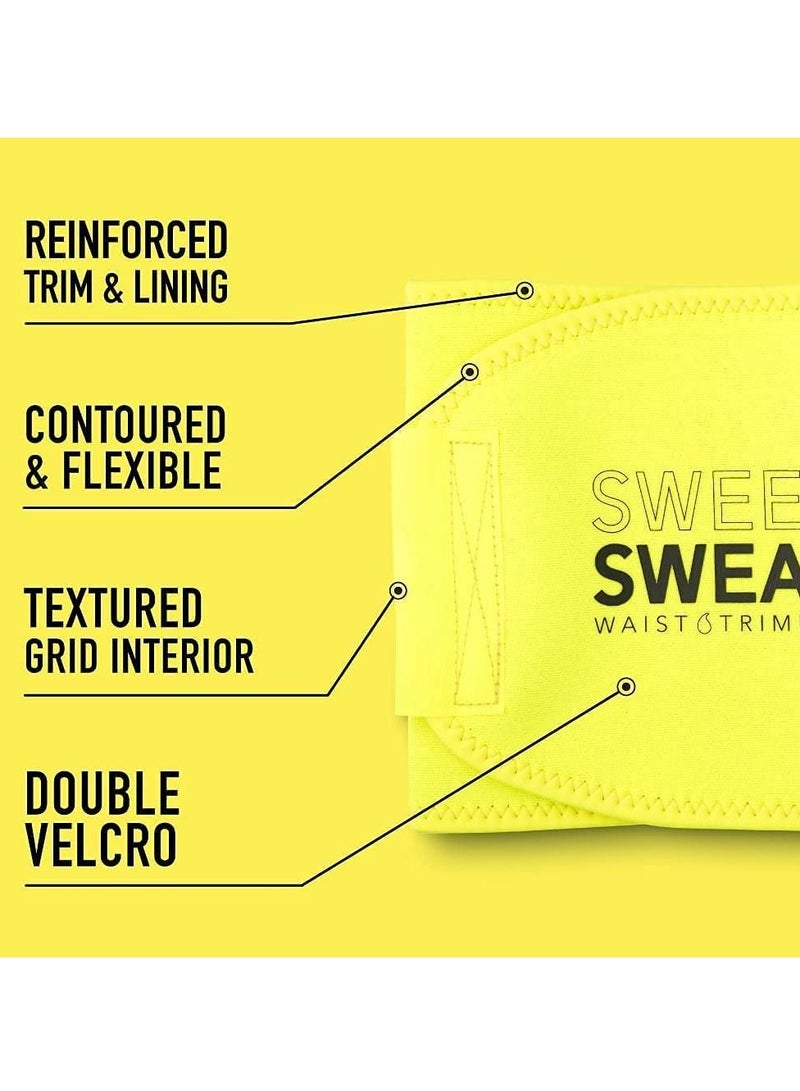 Sweet Sweat Waist Trimmer Belt Neon Yellow Medium