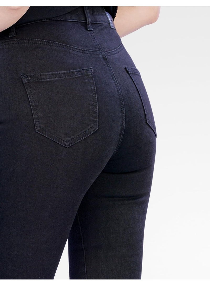 Web Denim High Waist Skinny Stretchable Straight Denim Pant  Fashionable Comfort Fit Casual Cotton Jeans With Pockets For Women
