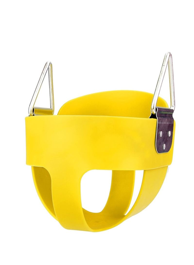 Heavy-Duty High Back Full Bucket Toddler Swing Seat With Coated Chains And Hook