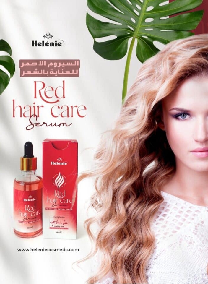 Red serum for hair care