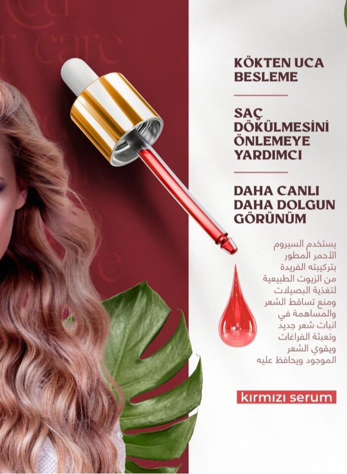 Red serum for hair care