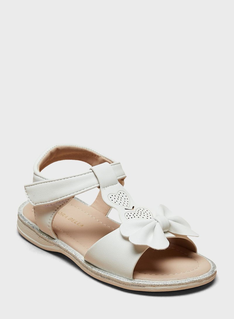 Kids Bow Tie Velcro Sandals