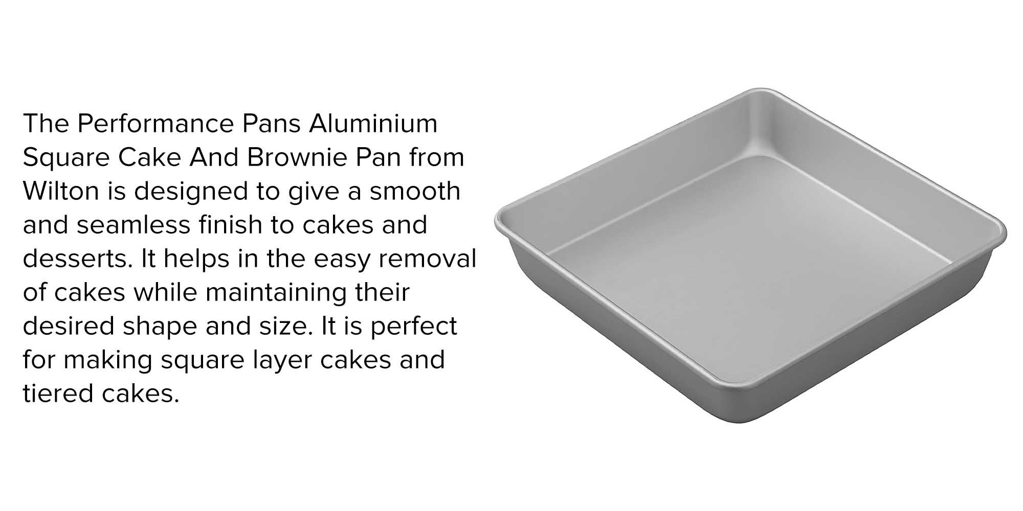 Performance Square Pan Silver 10x2inch