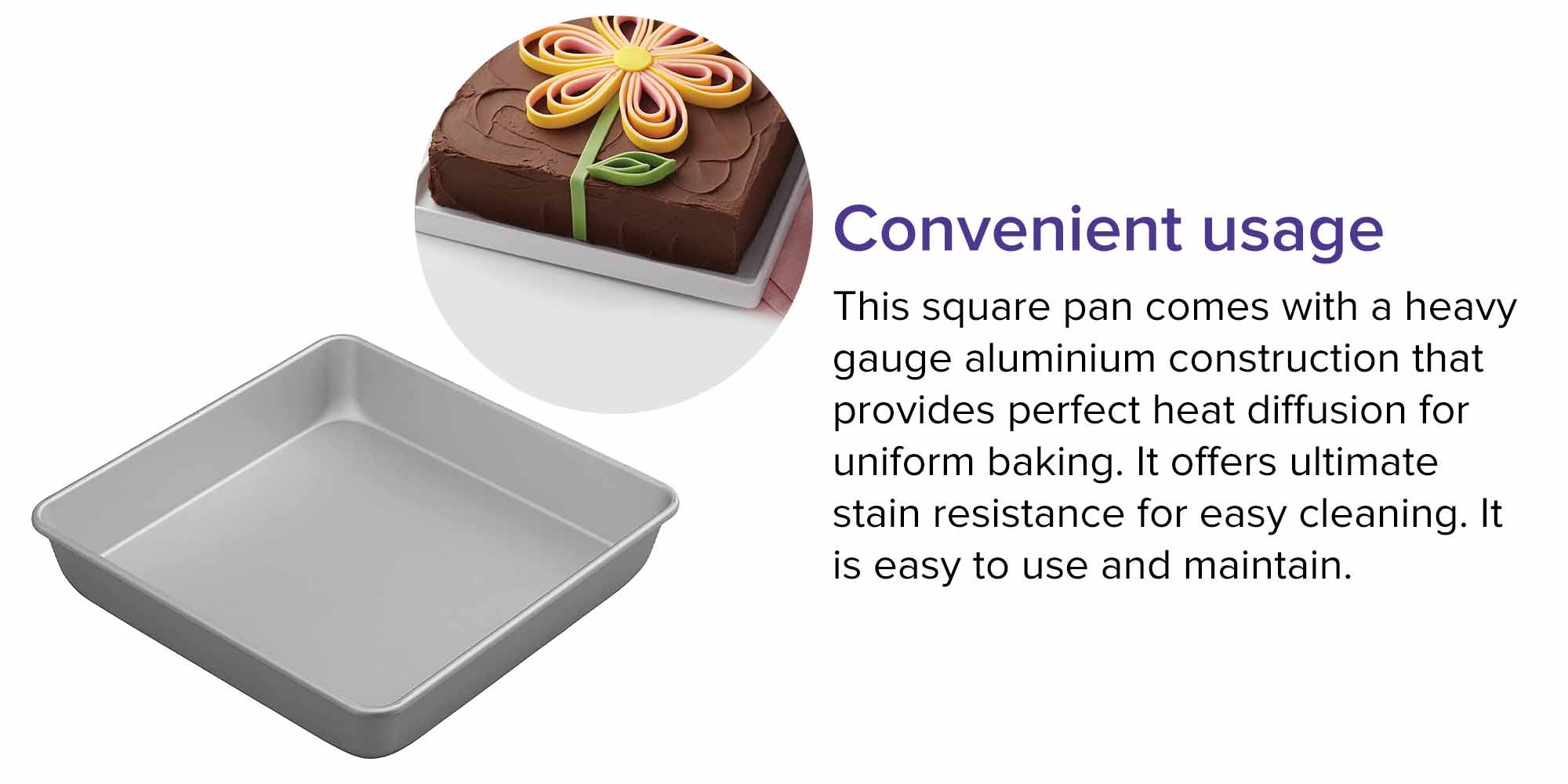 Performance Square Pan Silver 10x2inch
