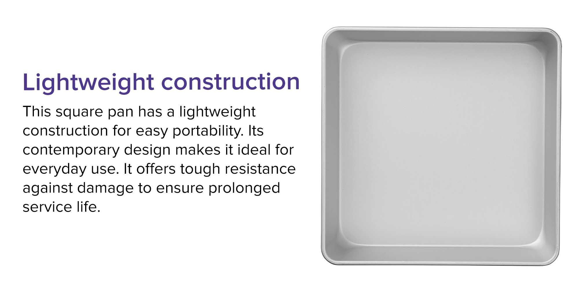 Performance Square Pan Silver 10x2inch