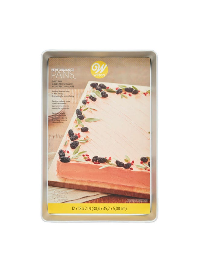 Performance Large Sheet Cake Pan Grey 12x18x2inch